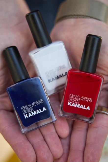 Des vernis à ongles de la marque Colors for Kamala, créés en soutien à la vice-présidente par Amy Rosenthal