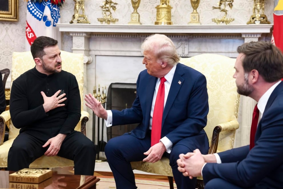 Le président de l'Ukraine, Volodimir Zelenski, à un moment de tension maximale lors de sa rencontre avec l'Américain Donald Trump et son vice-président JD Vance.