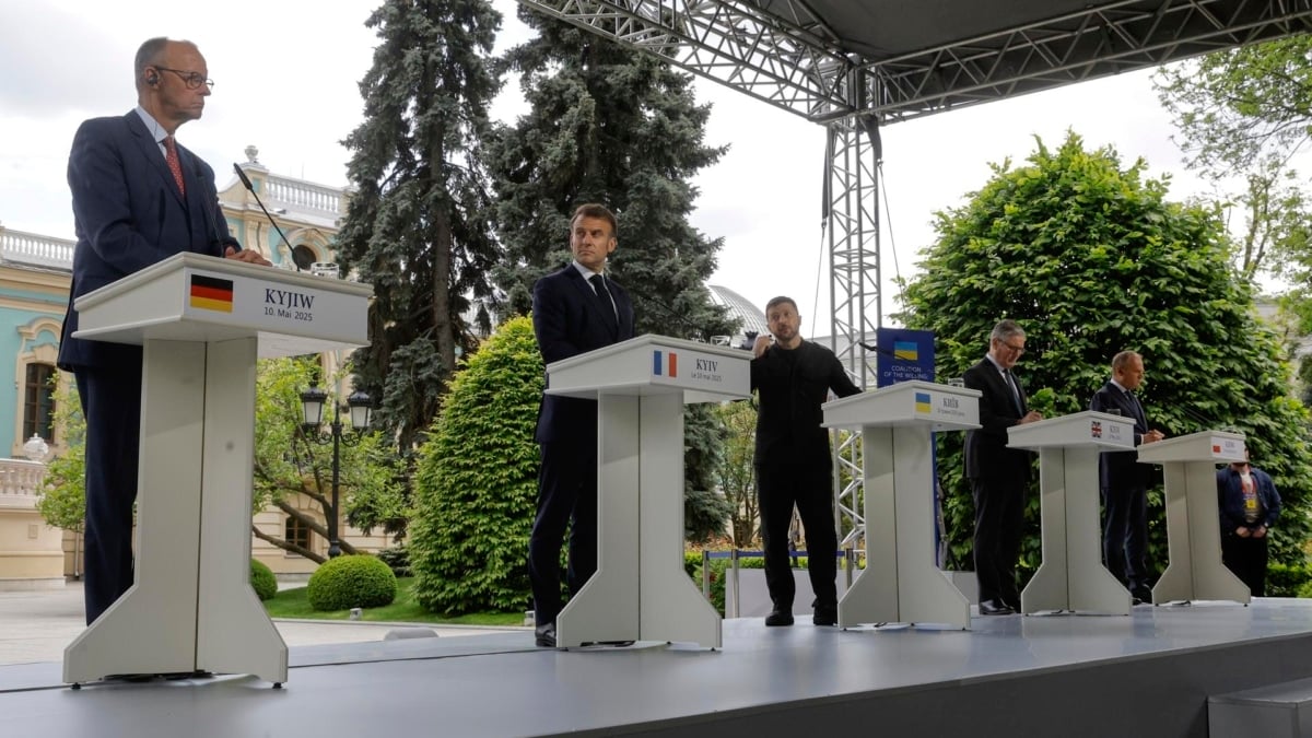 La France, le Royaume-Uni, l'Allemagne et la Pologne avertissent Poutine qu'ils imposeront des sanctions si elles n'accèdent pas à une trêve immédiate