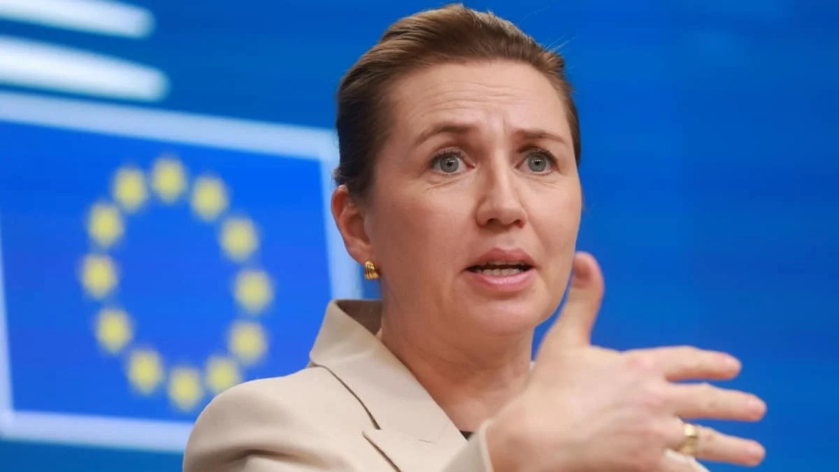 La primera ministra danesa, Mette Frederiksen, durante la cumbre europea del pasado viernes.