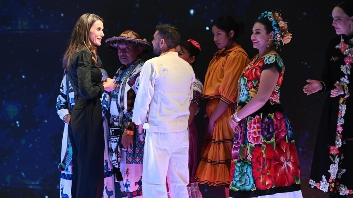 La reina Letizia en el stand de México en Fitur, este jueves.