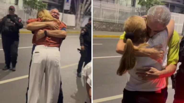 les images des premières libérations de prisonniers politiques au Venezuela en pleine attente