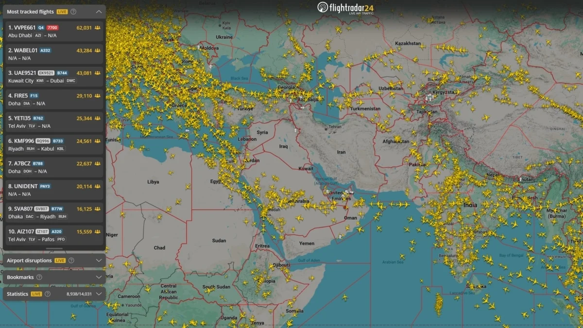 La respuesta iraní contra objetivos de EEUU en el Golfo Pérsico pone en jaque a la aviación global