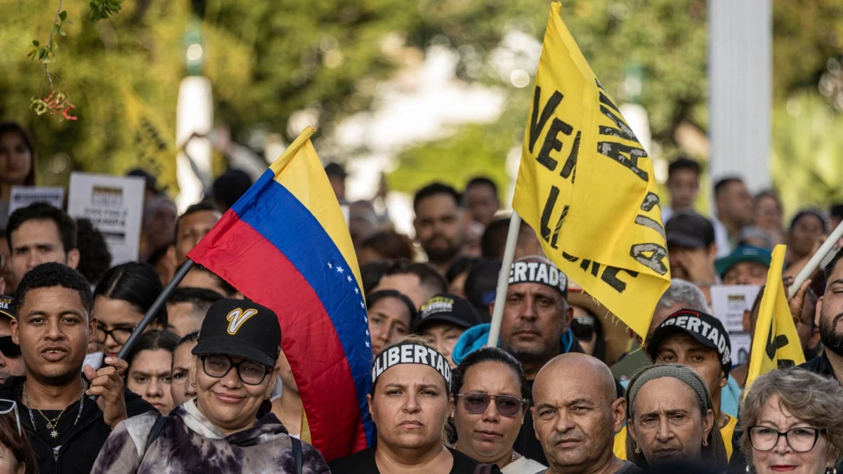 Manifestación en Maracaibo, cuna de Guanipa, por la libertad de los presos políticos
