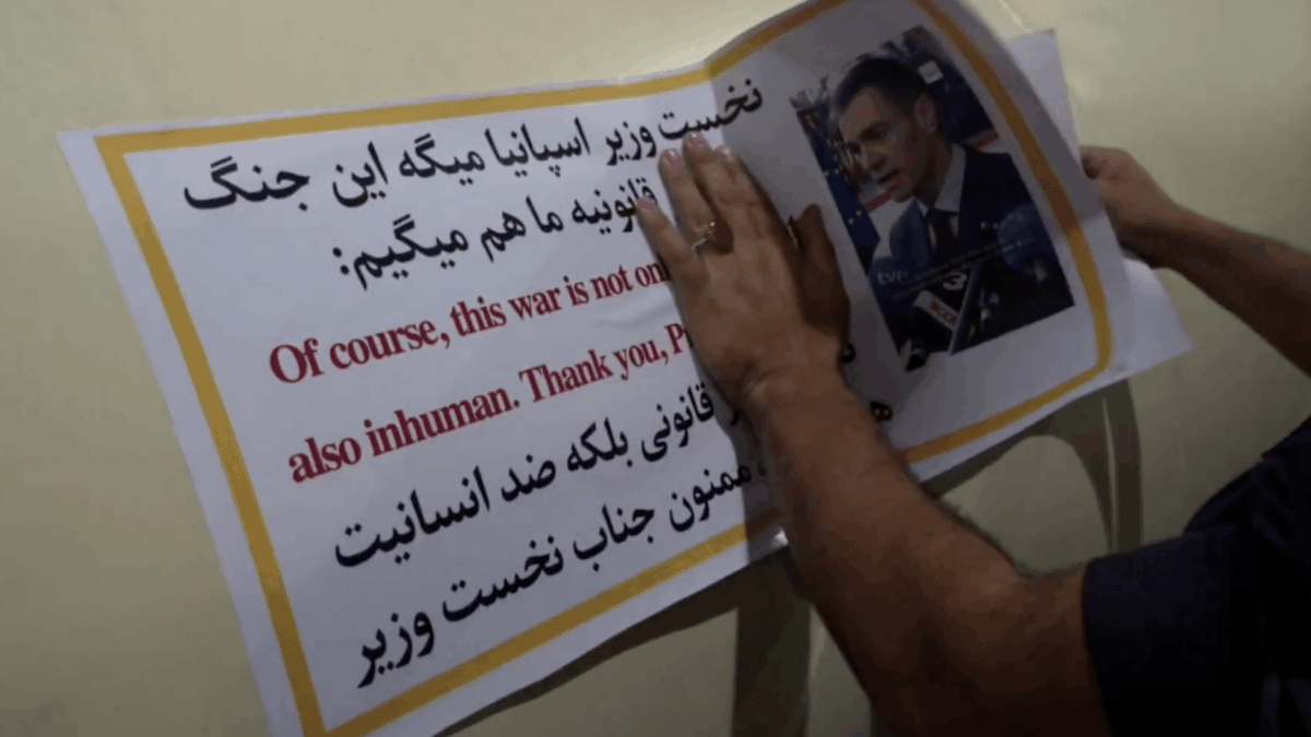 La gratitude de l'Iran envers Pedro Sánchez, dans l'un de ses missiles lancés contre Israël