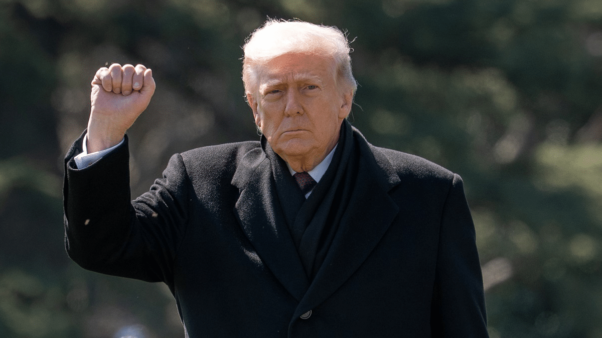 Donald Trump, este miércoles en los jardines de la Casa Blanca.