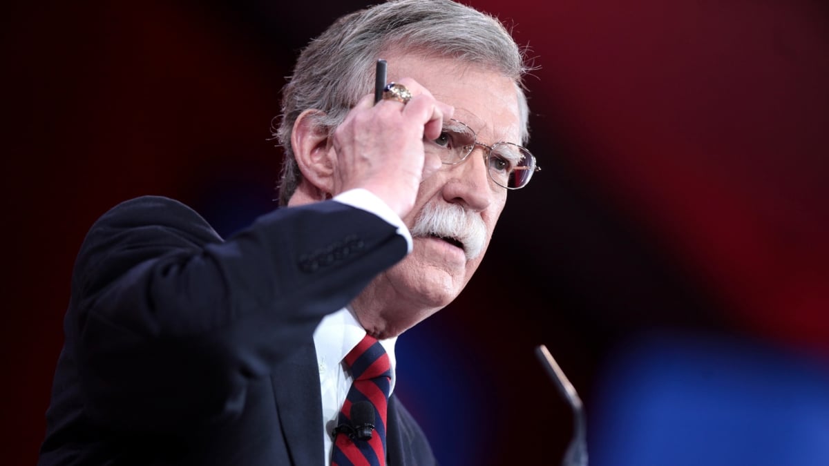 John Bolton speaking at the 2015 Conservative Political Action Conference (CPAC) in National Harbor, Maryland.