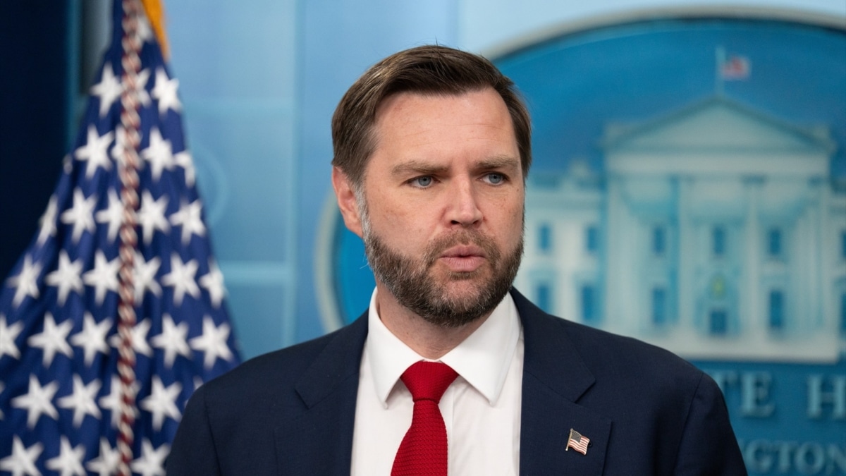 El vicepresidente estadounidense, J.D Vance, en una rueda de prensa esta semana