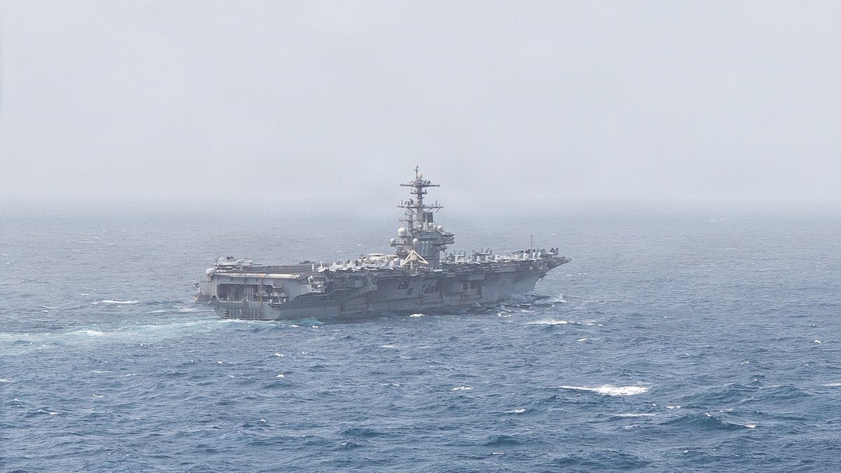 El portaaviones USS George H.W. Bush, esta semana en el Mar Arábigo.