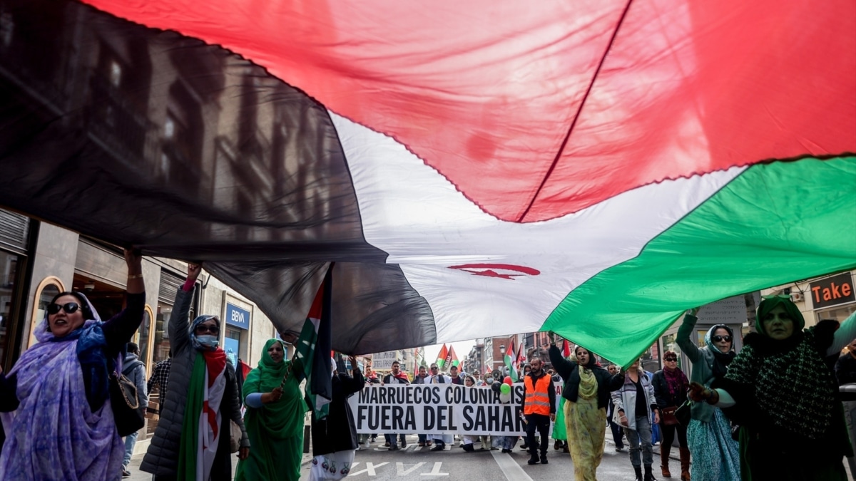 Manifestación por la autodeterminación del Sáhara Occidental (foto de archivo)