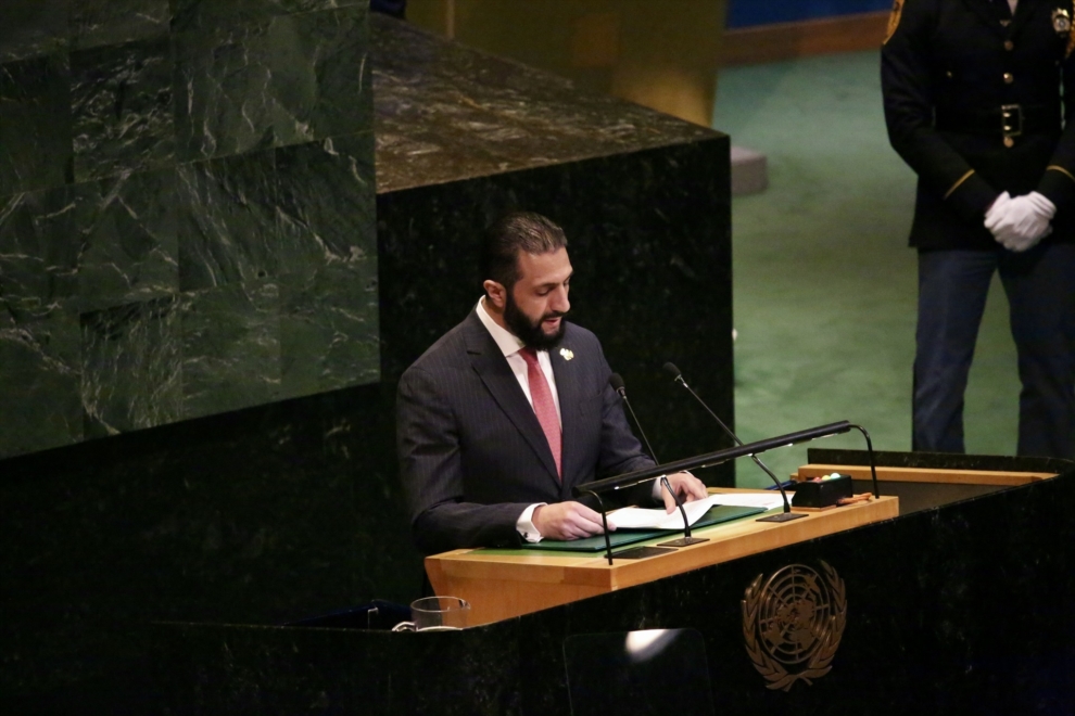 Le président syrien Ahmed al Sharaa s'exprime à l'Assemblée de l'ONU