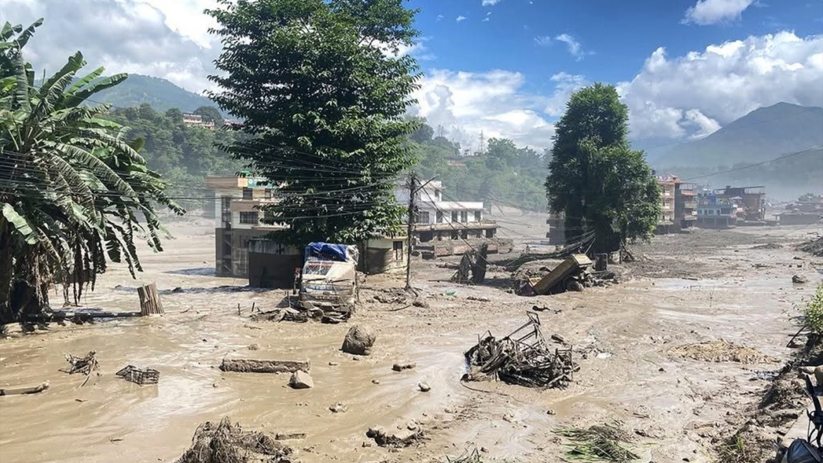 Imagen de las inundaciones de Nepal