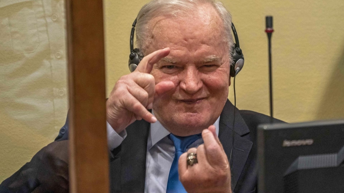 Ratko Mladic durante su juicio.