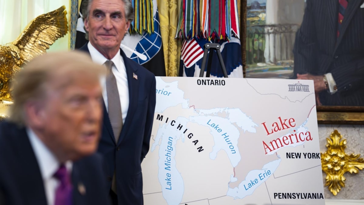 Trump rebautiza el lago Ontario, que hace frontera con Canadá, como