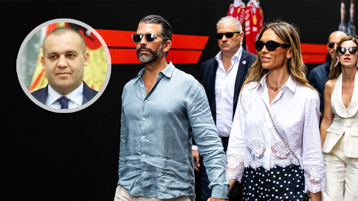 Donald Trump J y su esposa Bettina en junio en el Grand Prix de Mónaco.