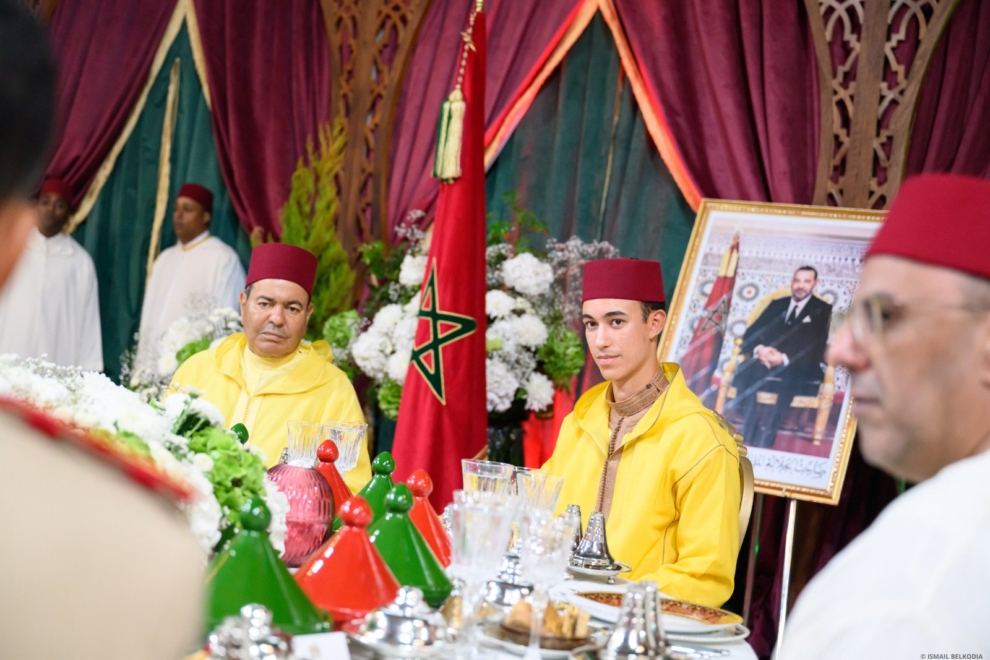 Le Prince Moulay Hassan avec son oncle, Moulay Rachid