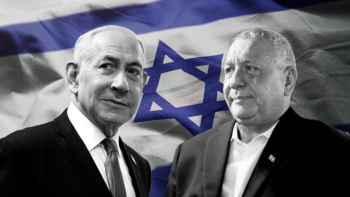 El primer ministro israelí, Benjamín Netanyahu, y el líder de la oposición, Gadi Eisenkot